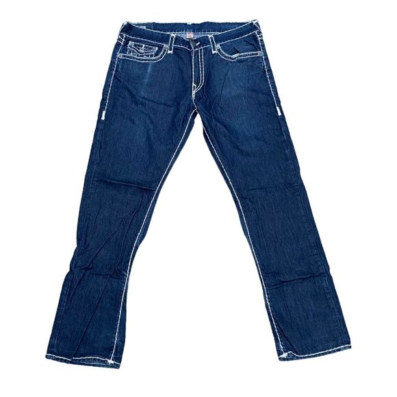 True Religion Jeans Size 38 RICKY BIG STITCH Blue - Picture 5 of 5